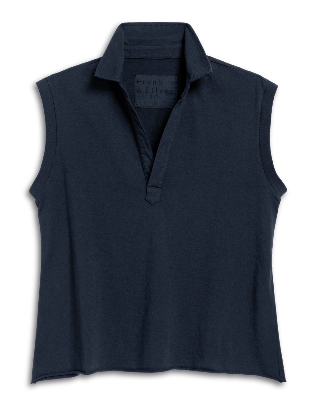 Frank & Eileen Olivia Popover Henley Tank - Royal Navy Blue - Picture 3 of 6